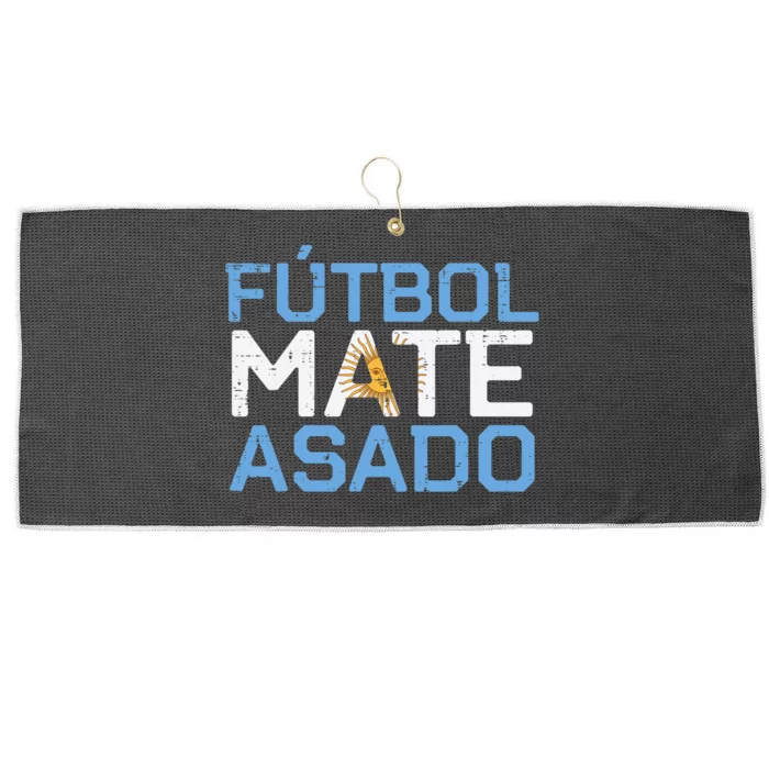 Argentina Futbol Mate Asado Flag Soccer Large Microfiber Waffle Golf Towel