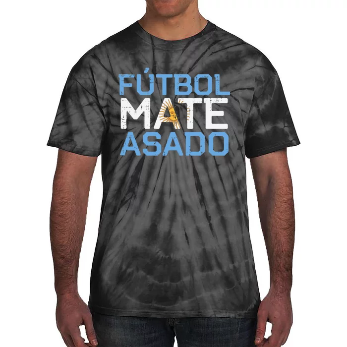 Argentina Futbol Mate Asado Flag Soccer Tie-Dye T-Shirt