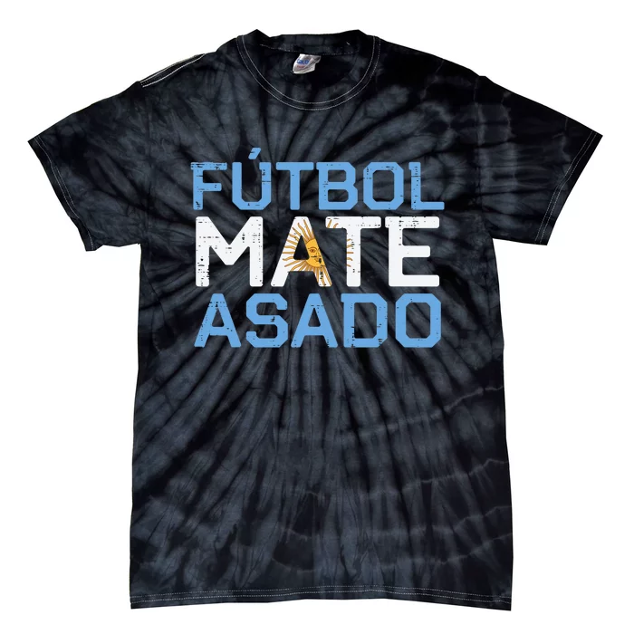 Argentina Futbol Mate Asado Flag Soccer Tie-Dye T-Shirt