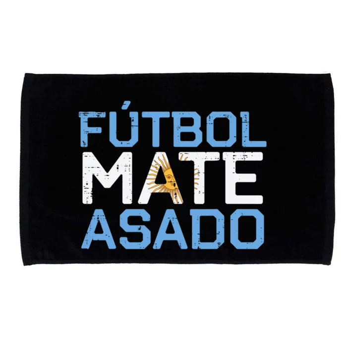 Argentina Futbol Mate Asado Flag Soccer Microfiber Hand Towel