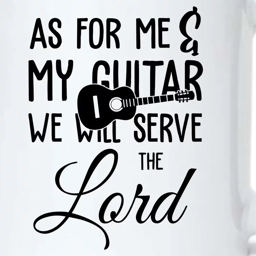 As For Me And My Guitar We Will Serve The Lord Black Color Changing Mug