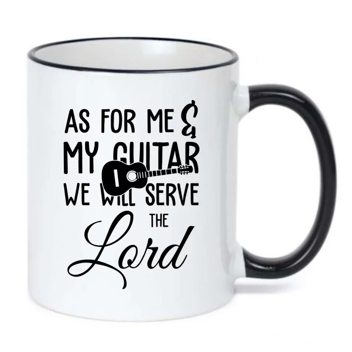 As For Me And My Guitar We Will Serve The Lord Black Color Changing Mug