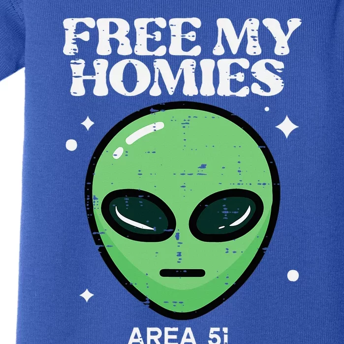 Alien Free My Homies Area 51 Baby Bodysuit