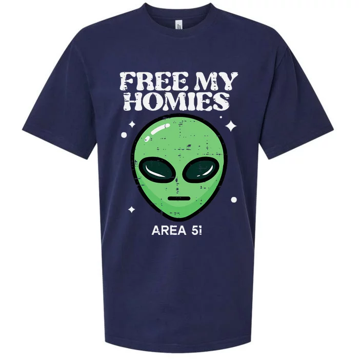 Alien Free My Homies Area 51 Sueded Cloud Jersey T-Shirt