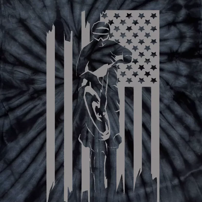 American Flag Motocross Apparel Motocross Dirt Bike Tie-Dye T-Shirt