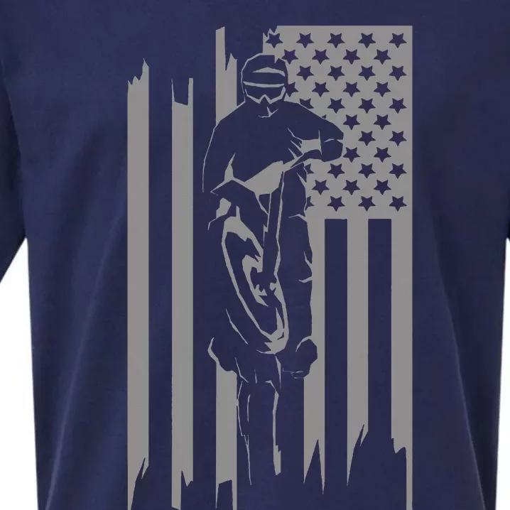 American Flag Motocross Apparel Motocross Dirt Bike Sueded Cloud Jersey T-Shirt