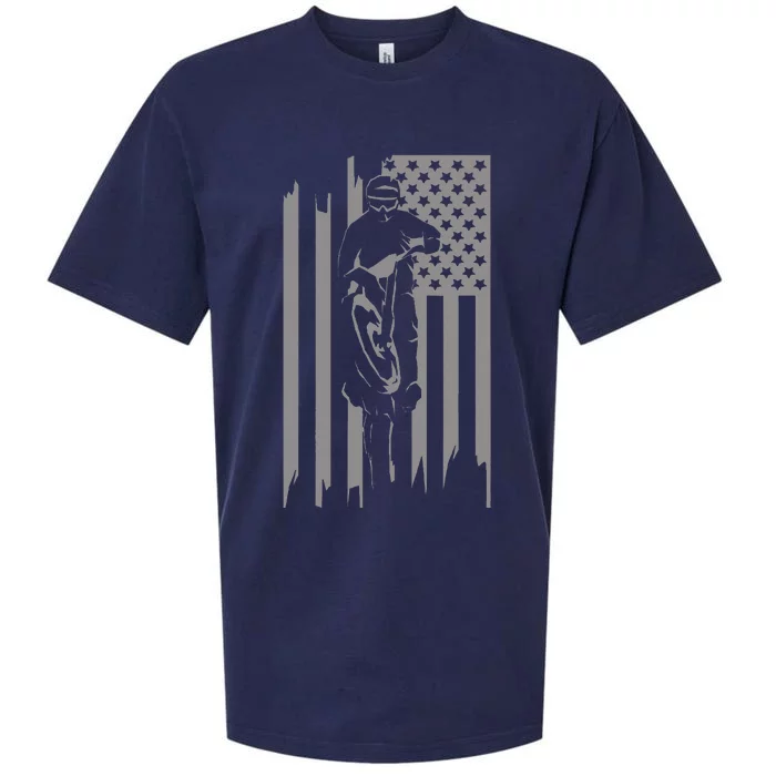 American Flag Motocross Apparel Motocross Dirt Bike Sueded Cloud Jersey T-Shirt