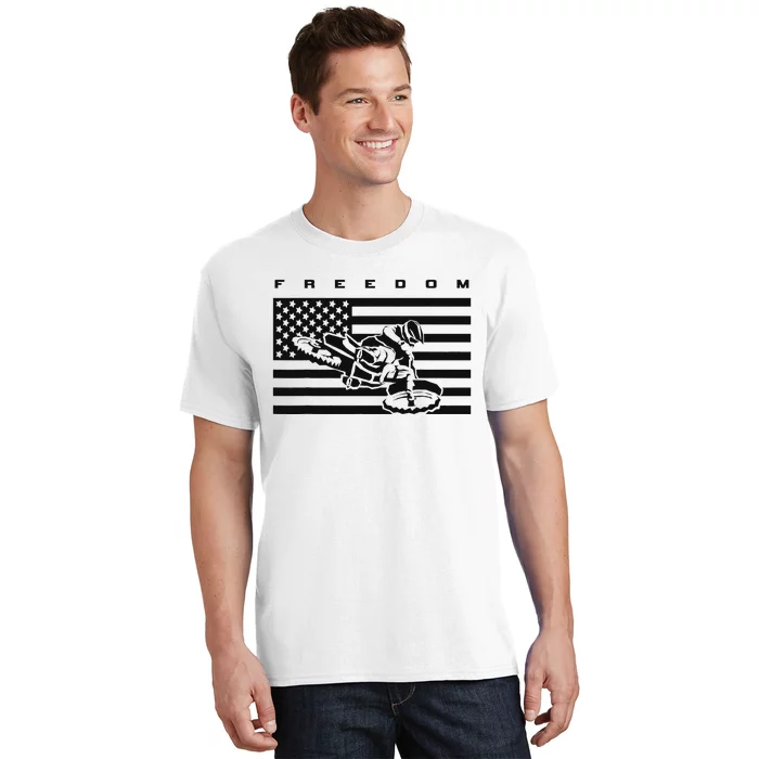 American Flag Motocross Apparel Motocross Dirt Bike T-Shirt