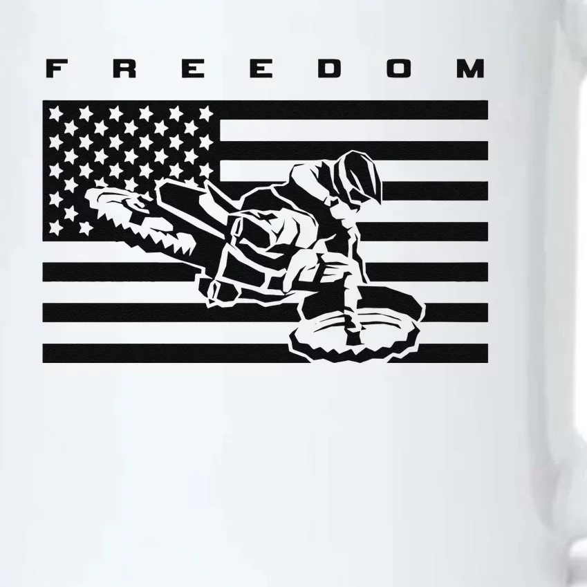 American Flag Motocross Apparel Motocross Dirt Bike Black Color Changing Mug