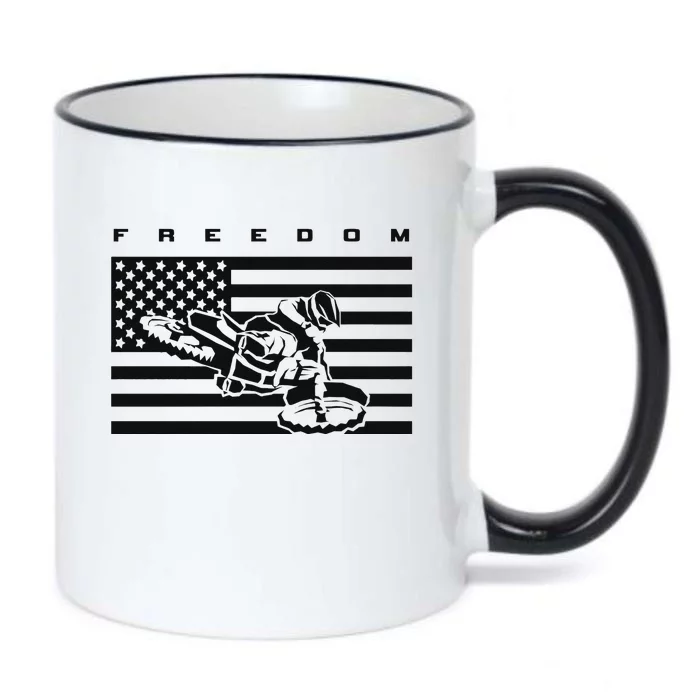 American Flag Motocross Apparel Motocross Dirt Bike Black Color Changing Mug