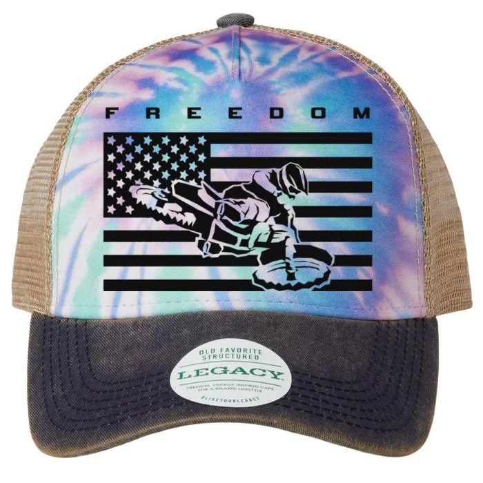 American Flag Motocross Apparel Motocross Dirt Bike Legacy Tie Dye Trucker Hat