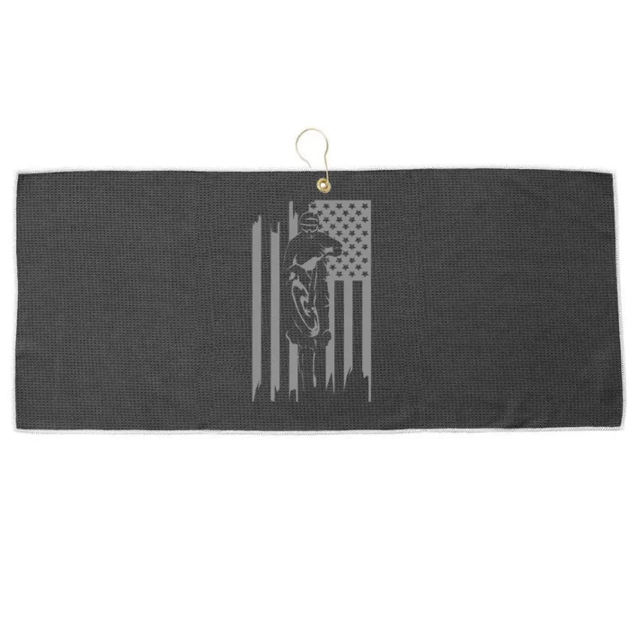 American Flag Motocross Apparel Motocross Dirt Bike Large Microfiber Waffle Golf Towel