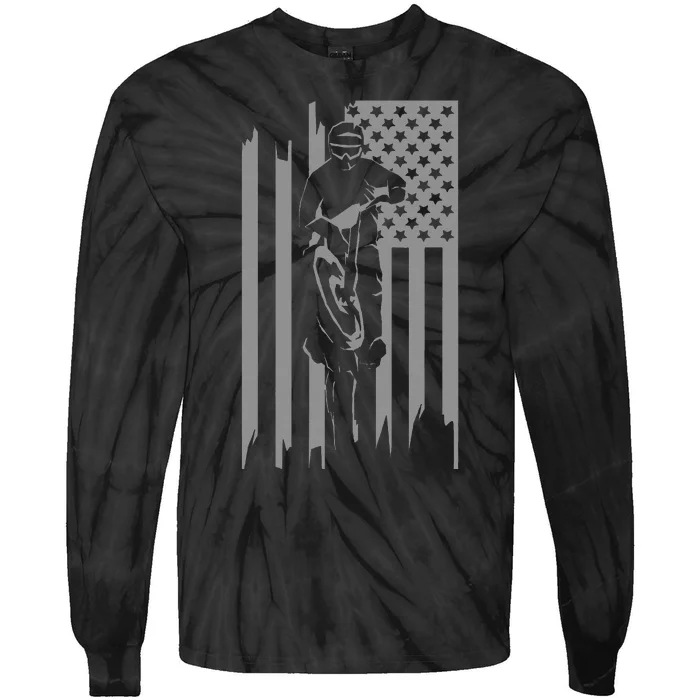 American Flag Motocross Apparel Motocross Dirt Bike Tie-Dye Long Sleeve Shirt