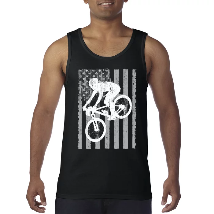 American Flag Mountain Bike Mountain Biking Tank Top