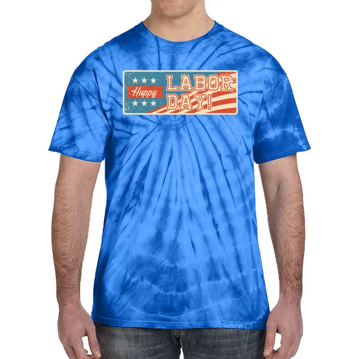 American Flag Movet Employee Happy Labor Day Worker Gift Tie-Dye T-Shirt