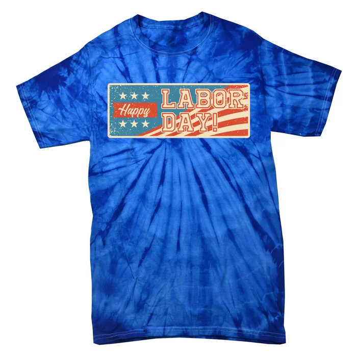 American Flag Movet Employee Happy Labor Day Worker Gift Tie-Dye T-Shirt