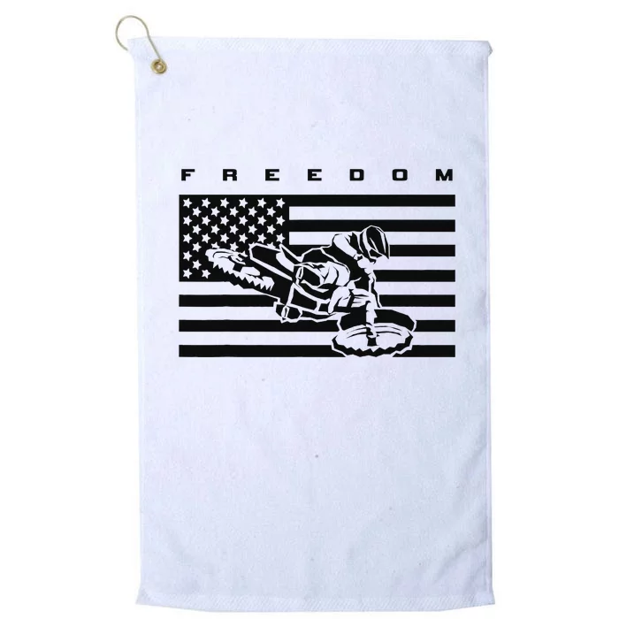 American Flag Motocross Apparel Motocross Dirt Bike Platinum Collection Golf Towel