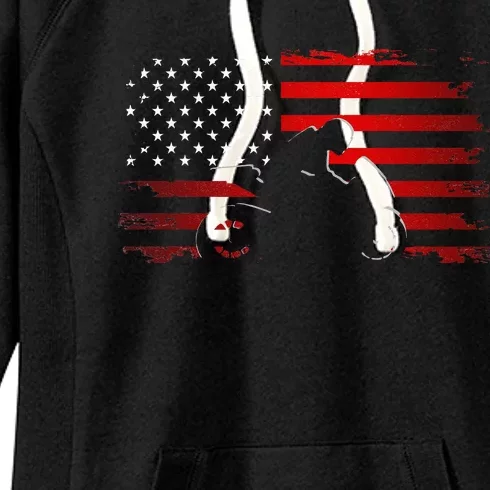 American Flag Motorcycle Apparel Motorcycle Women's Fleece Hoodie