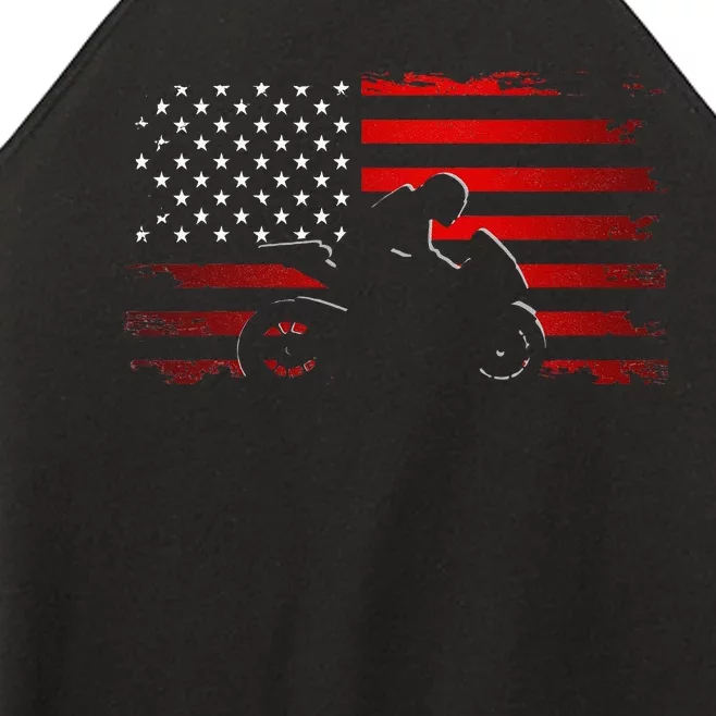 American Flag Motorcycle Apparel Motorcycle Women’s Perfect Tri Rocker Tank