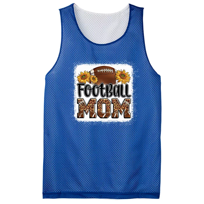 American Football Mom Gift Leopard Sunflowers Football Mom Gift Mesh Reversible Basketball Jersey Tank