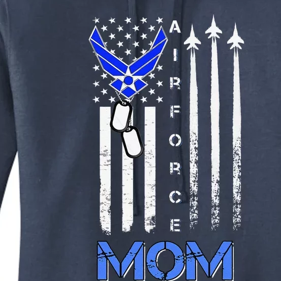 Air Force Mom, USAF Mom Tee, Women's Day Gift Veteran Women's Pullover Hoodie