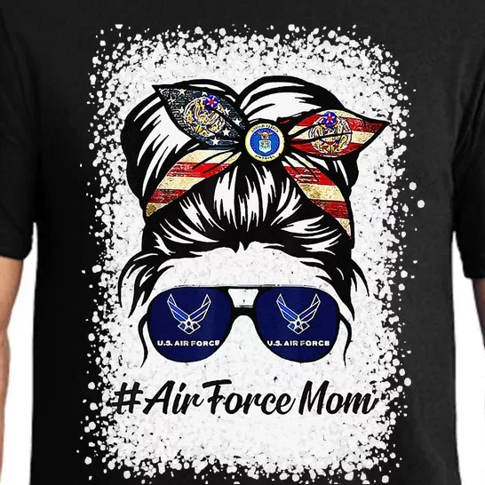 Air Force Mom Messy Bun Sunglasses Military Mom Mother's Day Pajama Set