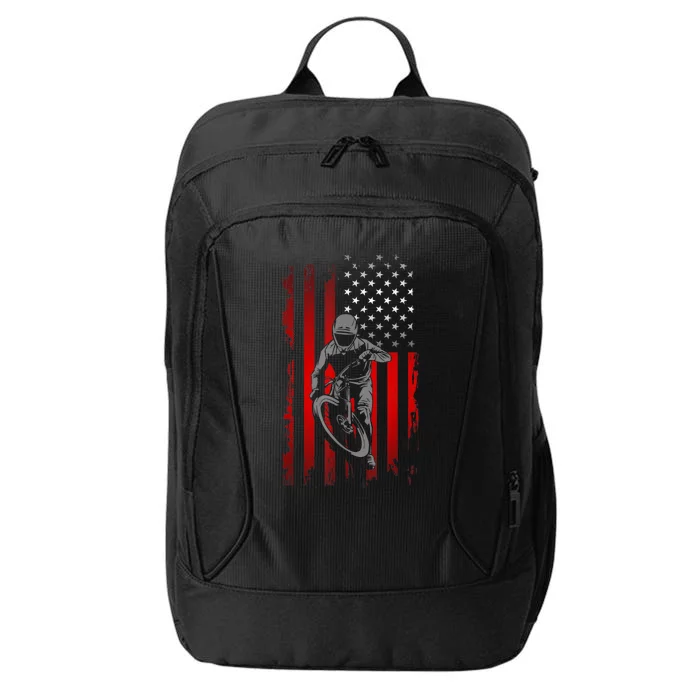 American Flag MTB Mountain Bike City Backpack