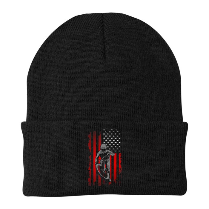 American Flag MTB Mountain Bike Knit Cap Winter Beanie