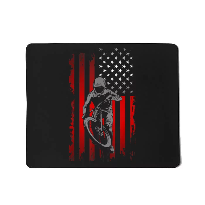 American Flag MTB Mountain Bike Mousepad