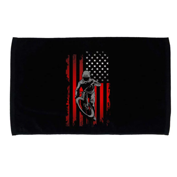 American Flag MTB Mountain Bike Microfiber Hand Towel