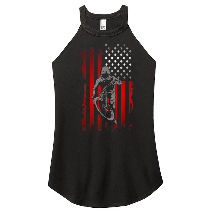 American Flag MTB Mountain Bike Women’s Perfect Tri Rocker Tank