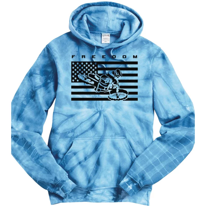 American Flag Motocross Tie Dye Hoodie