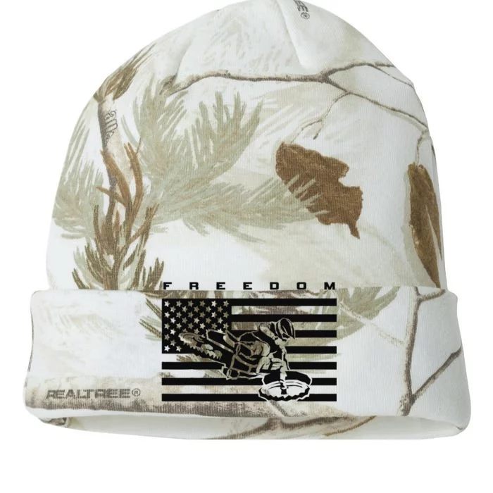 American Flag Motocross Kati - 12in Camo Beanie