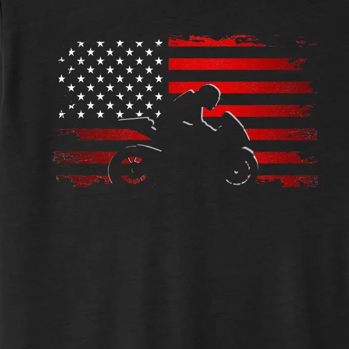 American Flag Motorcycle Apparel Motorcycle ChromaSoft Performance T-Shirt