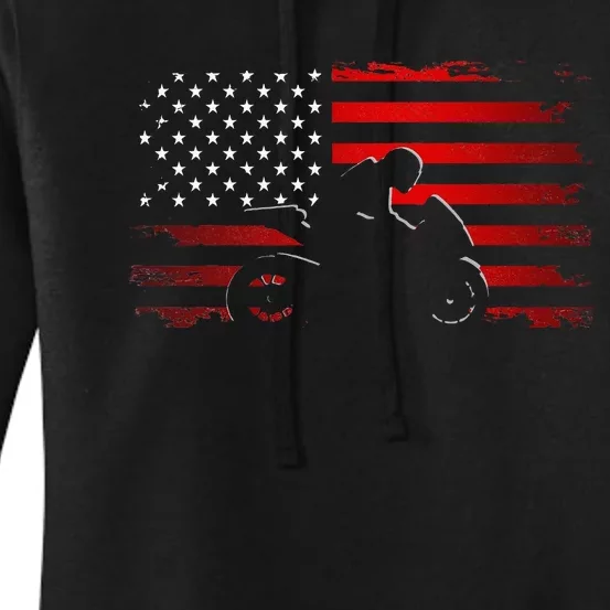 American Flag Motorcycle Apparel Motorcycle Women's Pullover Hoodie