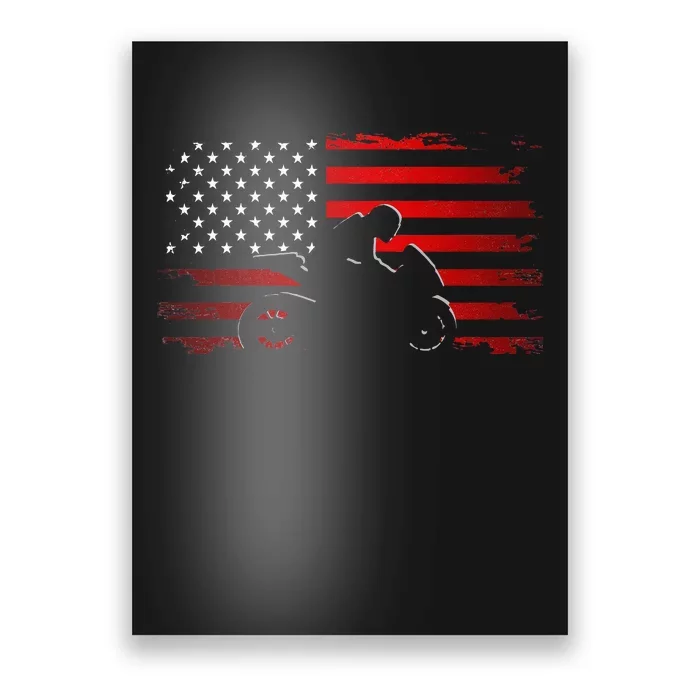 American Flag Motorcycle Apparel Motorcycle Poster