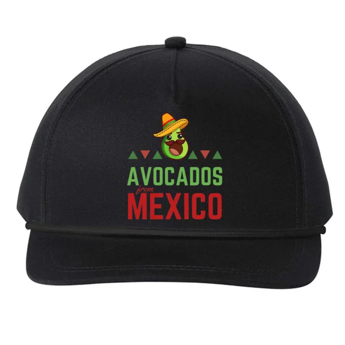 Avocados from Mexico Mexican Day flag Avocado Costume Snapback Five-Panel Rope Hat