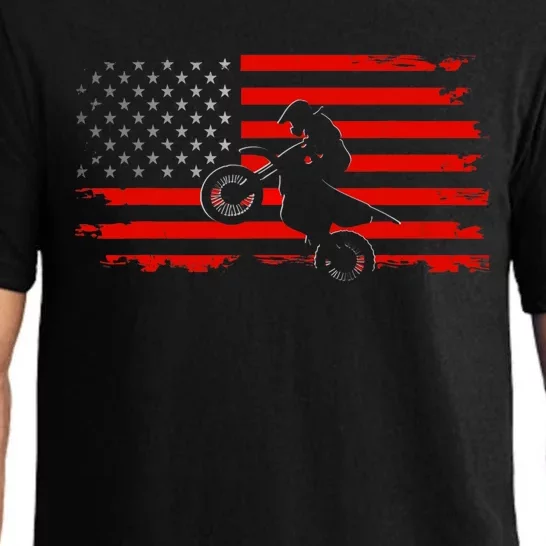 American Flag Motocross Motocross Dirt Bike Pajama Set