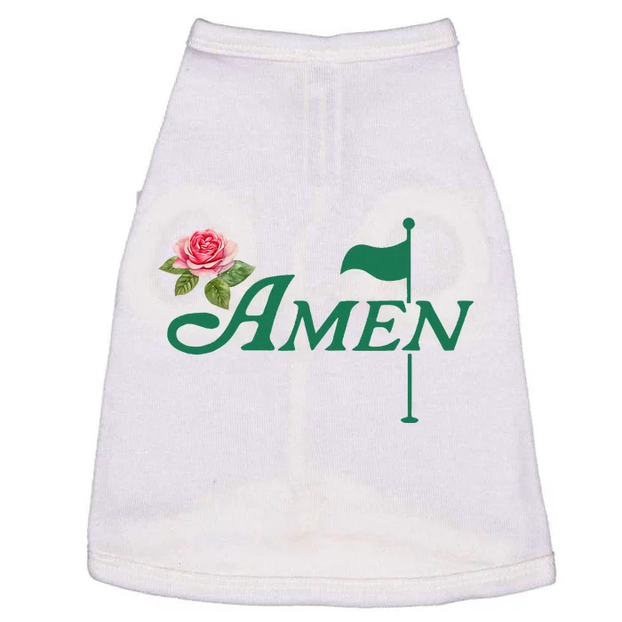 Amen Floral Master Golfer Golf Lover Golf Flower Doggie Tank