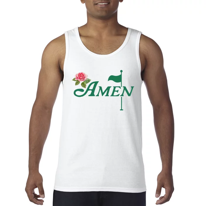 Amen Floral Master Golfer Golf Lover Golf Flower Tank Top