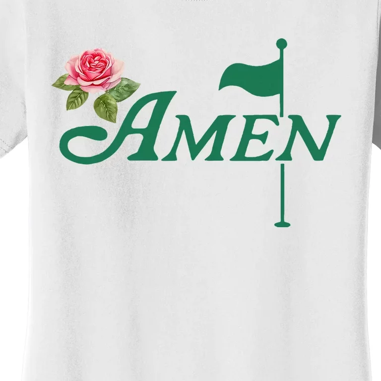 Amen Floral Master Golfer Golf Lover Golf Flower Women's T-Shirt