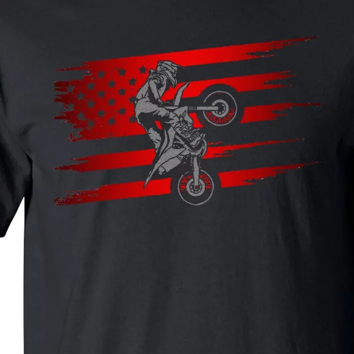 American Flag Motocross Apparel Motocross Dirt Bike Tall T-Shirt