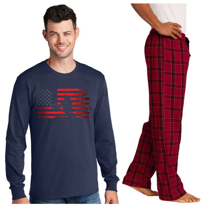 American Flag Motocross Apparel Motocross Dirt Bike Long Sleeve Pajama Set