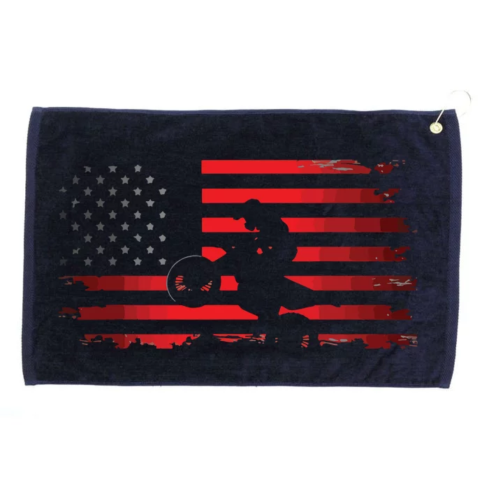 American Flag Motocross Apparel Motocross Dirt Bike Grommeted Golf Towel