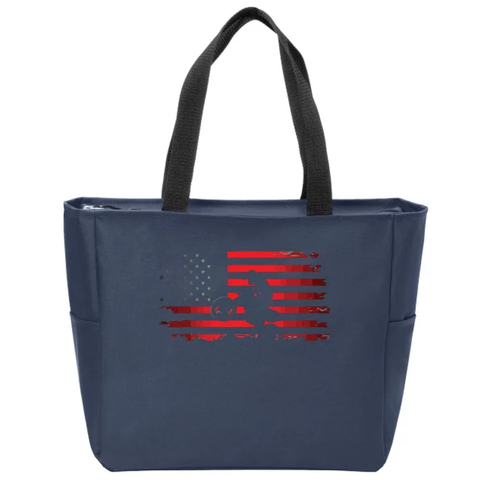 American Flag Motocross Apparel Motocross Dirt Bike Zip Tote Bag