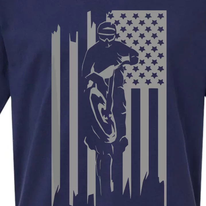 American Flag Motocross Apparel Motocross Dirt Bike Sueded Cloud Jersey T-Shirt