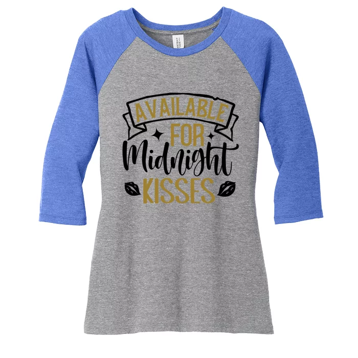 Available For Midnight Happy New Year Funny Gift Women's Tri-Blend 3/4-Sleeve Raglan Shirt