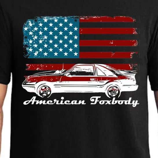 American Foxbody Muscle Car 5 0l Car Enthusiast Flag Gift Pajama Set