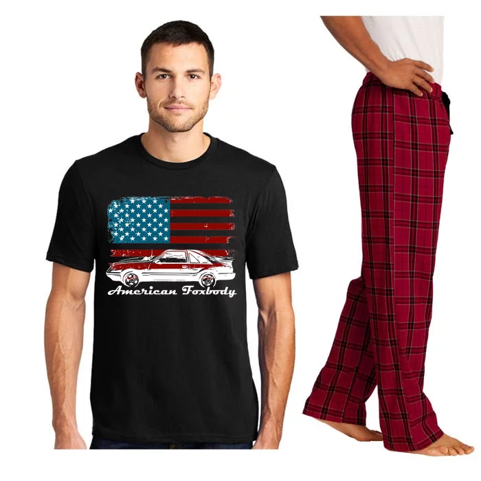 American Foxbody Muscle Car 5 0l Car Enthusiast Flag Gift Pajama Set