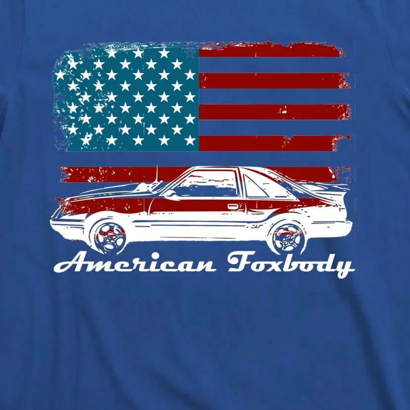 American Foxbody Muscle Car 5 0l Car Enthusiast Flag Gift T-Shirt